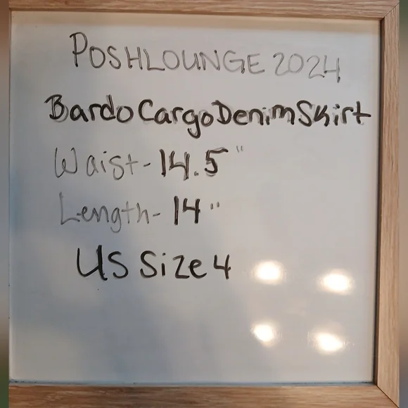 Bardot Vintage Blue Zerah Cargo Mini Denim Skirt Size 4 Retails $108 - Picture 9 of 9